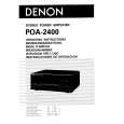 DENON POA-2400 Owner's Manual cover photo