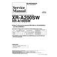 PIONEER XRA100SW Service Manual cover photo