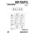 SONY SRP-P15 Service Manual cover photo