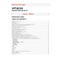 HITACHI 53SBX01B Owner's Manual cover photo