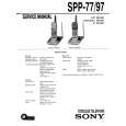 SONY SPP77 Owner's Manual cover photo