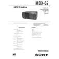 SONY MDX62 Service Manual cover photo