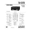 SONY TAEX70 Service Manual cover photo