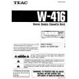 TEAC W416 Owner's Manual cover photo