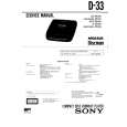 SONY D33 Service Manual cover photo