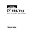 ONKYO TX866 Owner's Manual cover photo