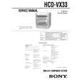 SONY HCDVX33 Service Manual cover photo