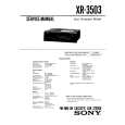 SONY XR3503 Service Manual cover photo