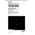 SONY TCD-D3 Owner's Manual cover photo
