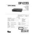 SONY CDPX222ES Service Manual cover photo