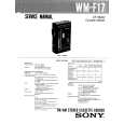 SONY WMF17 Service Manual cover photo