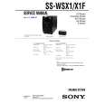SONY SSWSX1F Service Manual cover photo