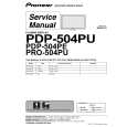 PIONEER PDP504PE Service Manual cover photo