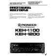 PIONEER KEH-1100 Owner's Manual cover photo