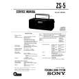 SONY ZS5 Service Manual cover photo