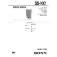 SONY SSNX1 Service Manual cover photo