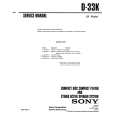 SONY D-33K Service Manual cover photo