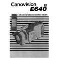 CANON E640 Owner's Manual cover photo