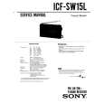 SONY ICF-SW15L Service Manual cover photo