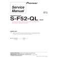 PIONEER S-F52-QL/SXTW/EW5 Service Manual cover photo