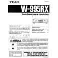 TEAC W995RX Owner's Manual cover photo