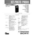 SONY ICFPR70 Service Manual cover photo