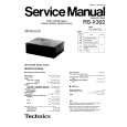 TECHNICS RS-X302 Service Manual cover photo