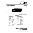 SONY XRC111 Service Manual cover photo