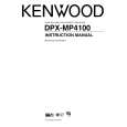 KENWOOD DPX-MP4100 Owner's Manual cover photo