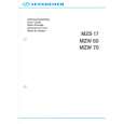 SENNHEISER MZS 17 MZW 60 MZW 70 Owner's Manual cover photo