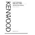 KENWOOD KAV7700 Owner's Manual cover photo