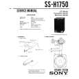 SONY SS-H1750 Service Manual cover photo