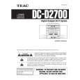 TEAC DC-D2700 Owner's Manual cover photo