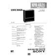 SONY KPR4620 Service Manual cover photo