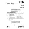 SONY D153 Service Manual cover photo