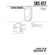 SONY SRS012 Service Manual cover photo