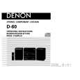 DENON D60 Owner's Manual cover photo