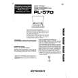 PIONEER PL-570 Owner's Manual cover photo