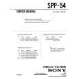 SONY SPP54 Service Manual cover photo