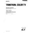 SONY KV-27TW70 Owner's Manual cover photo