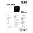 SONY KVL800 Service Manual cover photo