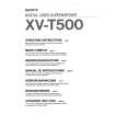 SONY XVT500 Owner's Manual cover photo