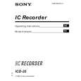 SONY ICD-35 Owner's Manual cover photo