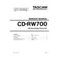 TEAC CD-RW700 Service Manual cover photo