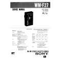 SONY WM-F27 Service Manual cover photo