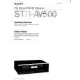 SONY STR-AV500 Owner's Manual cover photo