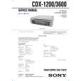 SONY CDX-1200 Owner's Manual cover photo