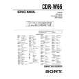 SONY CDR-W66 Service Manual cover photo