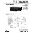SONY STR-D865 Service Manual cover photo