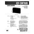 SONY ICFSW7600 Owner's Manual cover photo